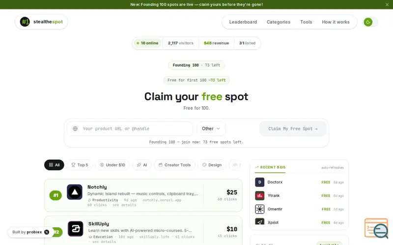 Screenshot of Steal the Spot