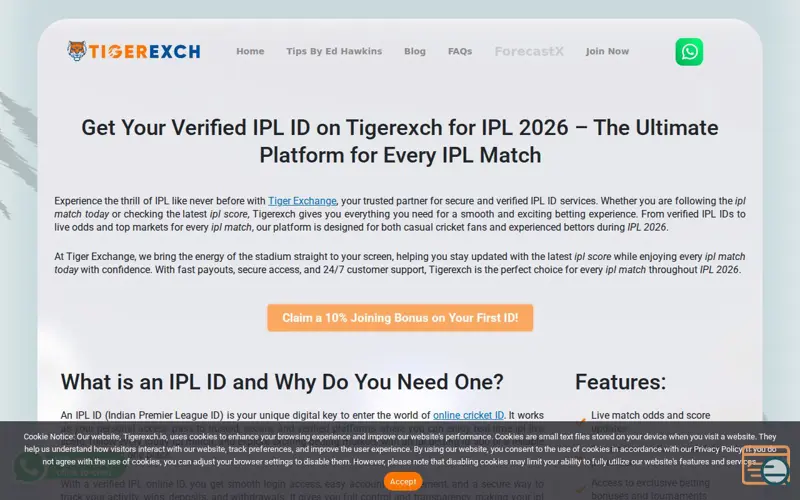Screenshot of TigerExch