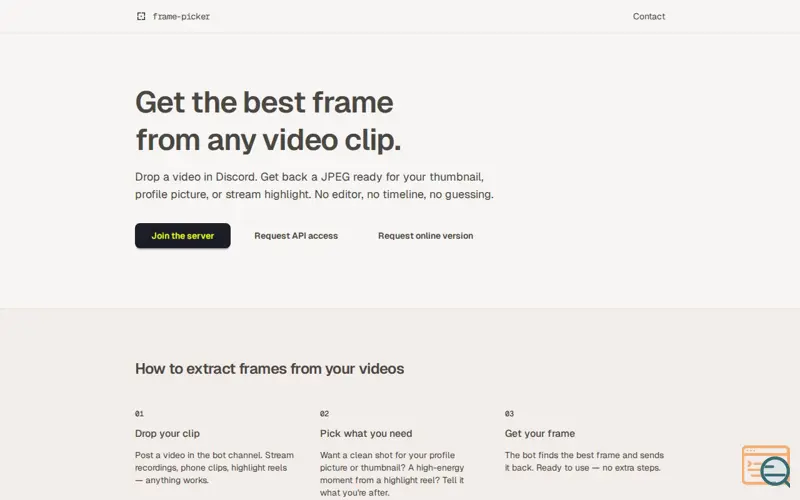 Screenshot of frame-picker