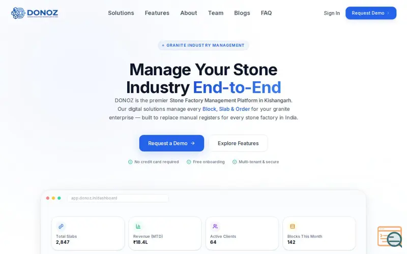 Screenshot of DONOZ