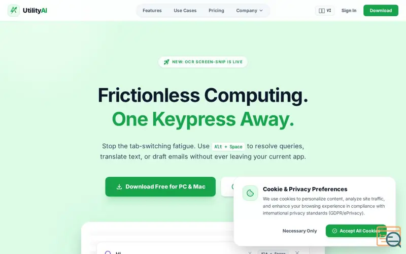 Screenshot of UtilityAI