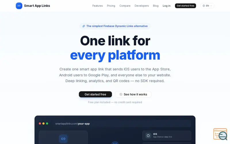 Screenshot of Smart App Links