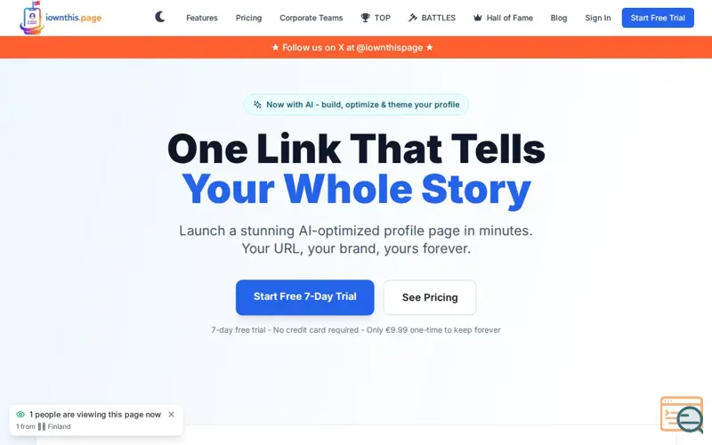 Screenshot of iownthis.page