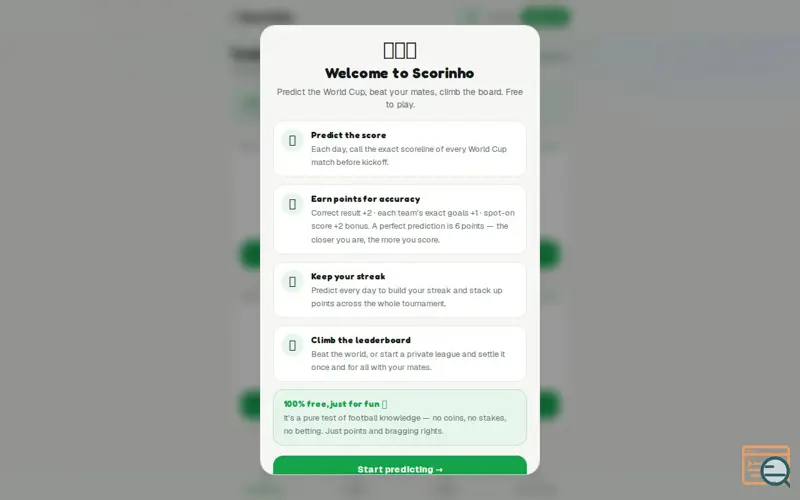 Screenshot of Scorinho