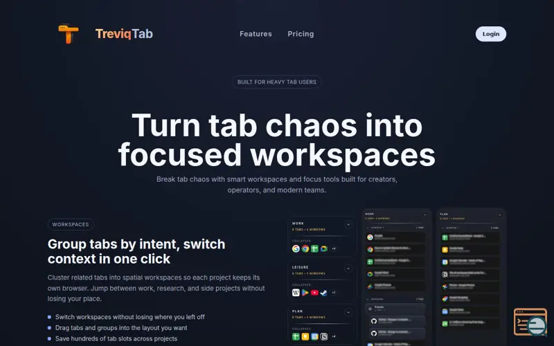 Screenshot of TreviqTab