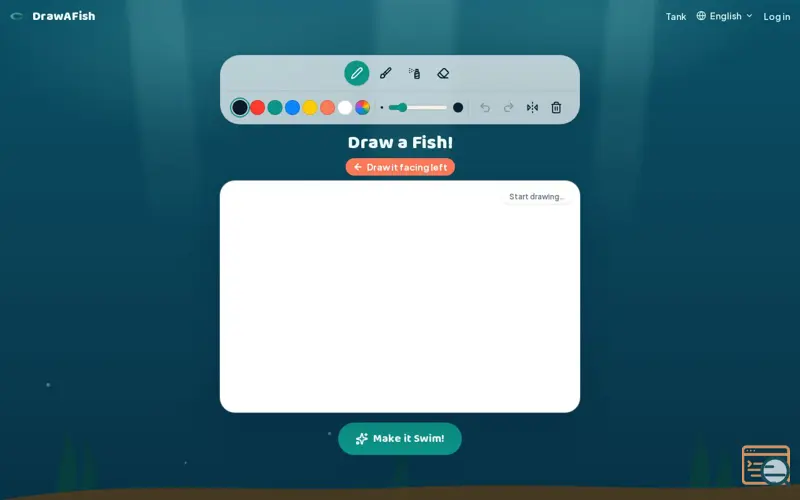 Screenshot of DrawAFish.live