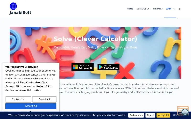 Screenshot of Solve (Clever Calculator)