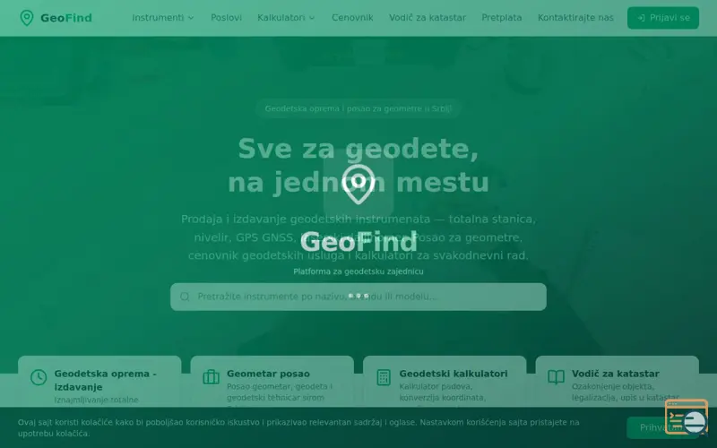 Screenshot of GeoFind