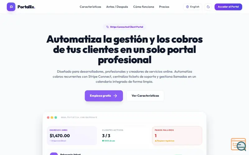 Screenshot of Portallix