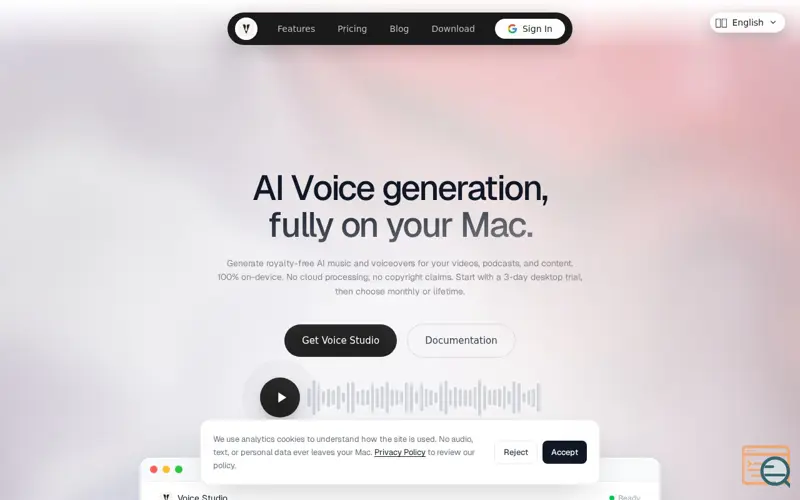 Screenshot of Voice Studio
