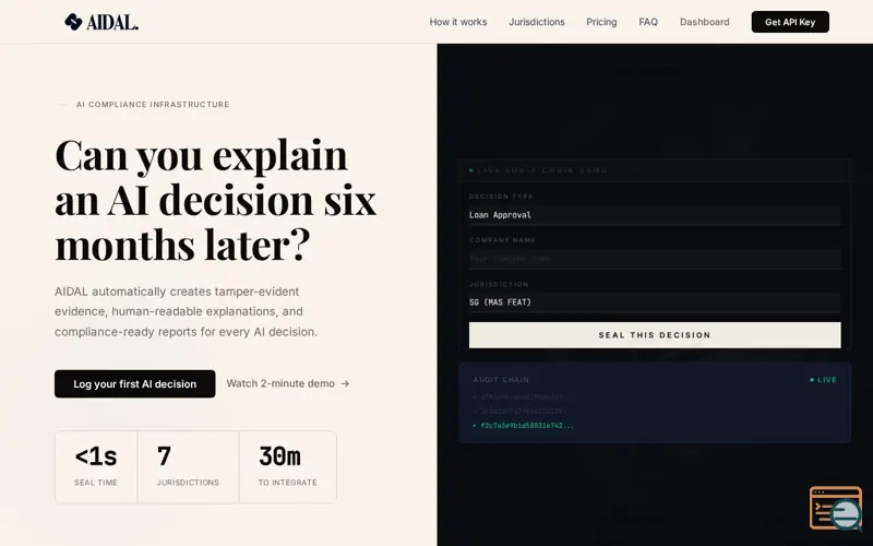 Screenshot of AIDAL