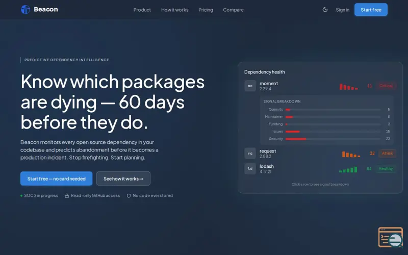 Screenshot of Beacon 