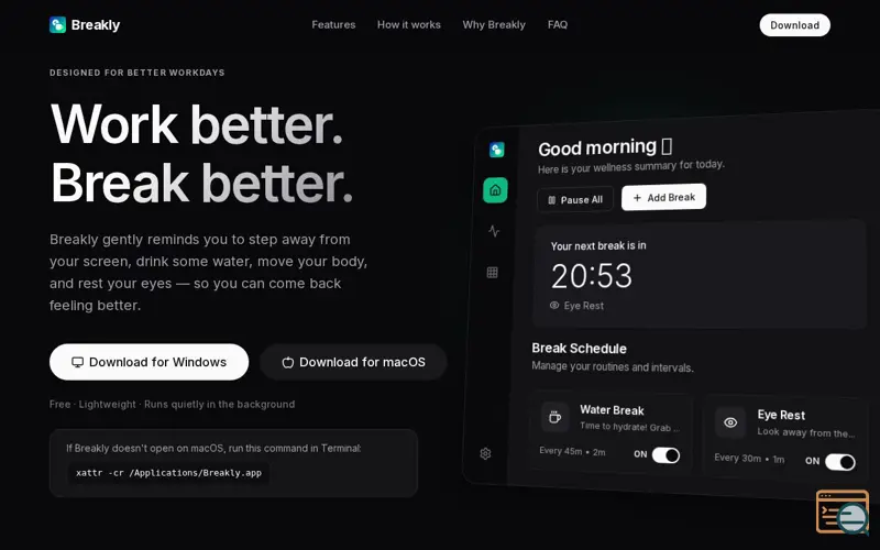 Screenshot of Breakly