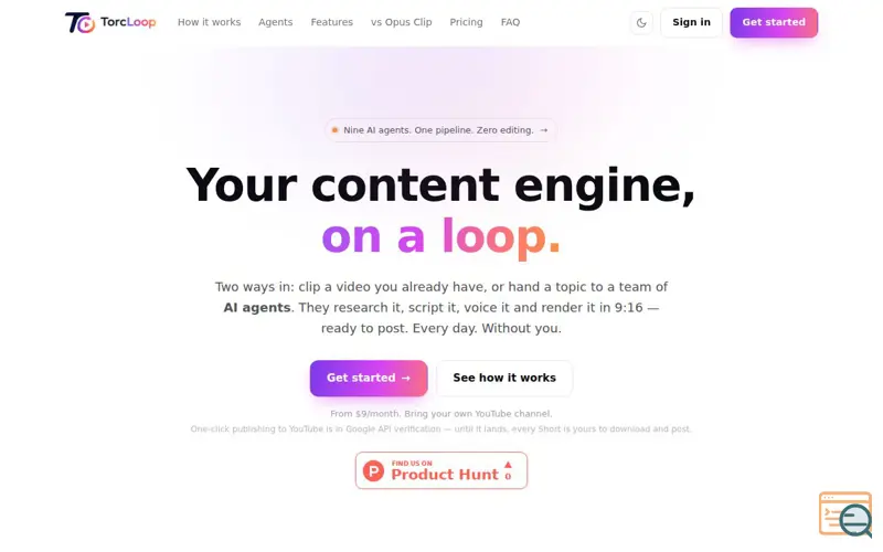 Screenshot of TorcLoop