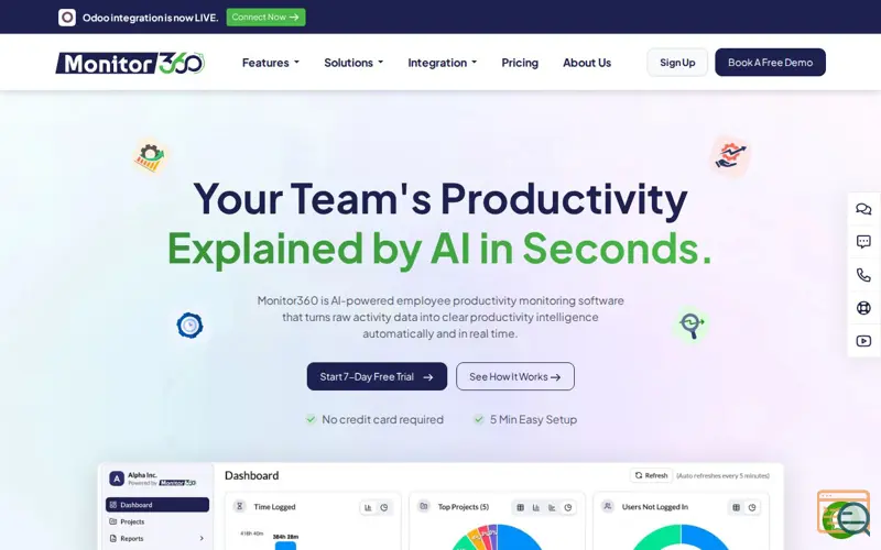 Screenshot of monitor360.io