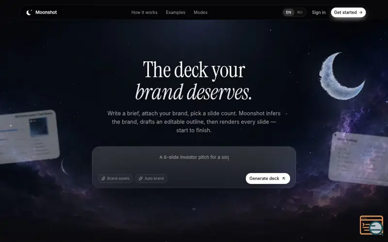 Screenshot of Moonshot