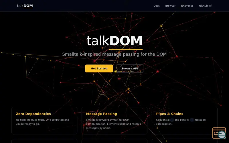 Screenshot of talkDOM
