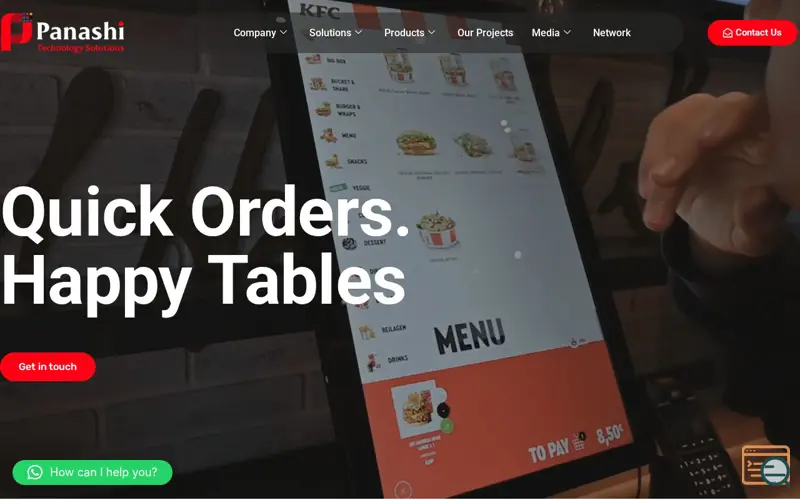 Screenshot of Panashi  -Self service kiosk solution, a launch using Essential Addons for Elementor