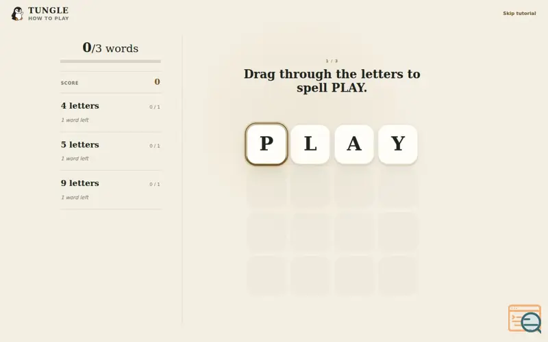 Screenshot of Tungle — Daily word game