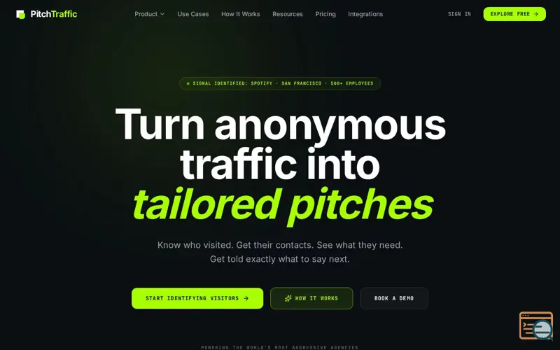 Screenshot of PitchTraffic