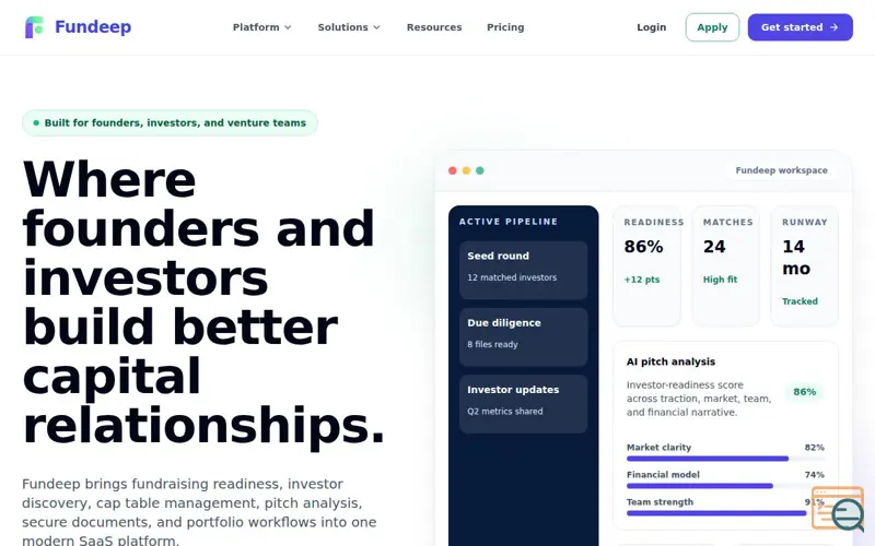 Screenshot of Fundeep