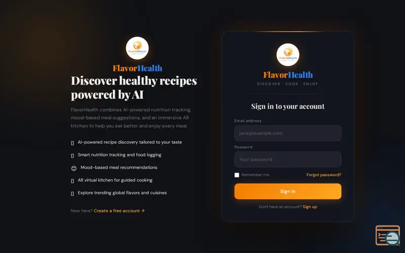 Screenshot of FlavorHealth