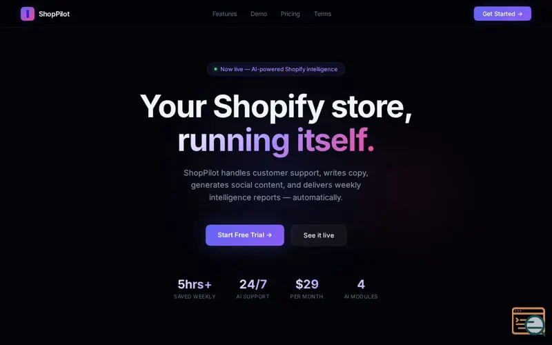 Screenshot of ShopPilot