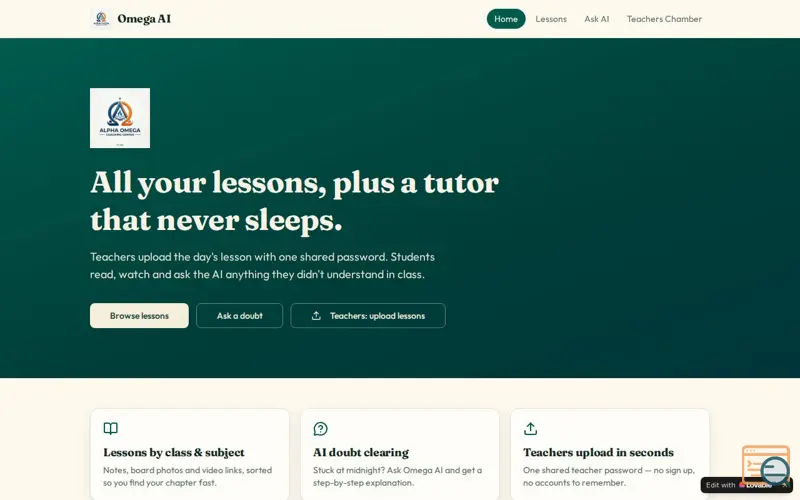 Screenshot of Alpha Mega Coaching