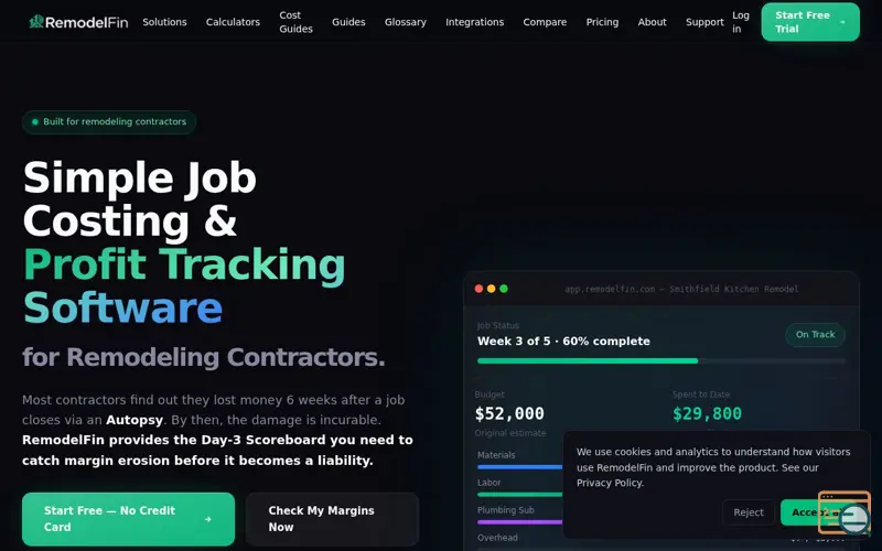 Screenshot of RemodelFin