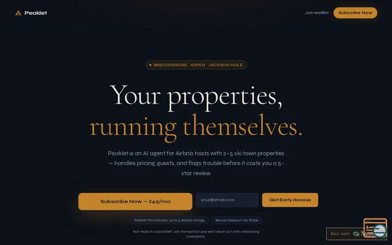 Screenshot of Peaklet AI Pro
