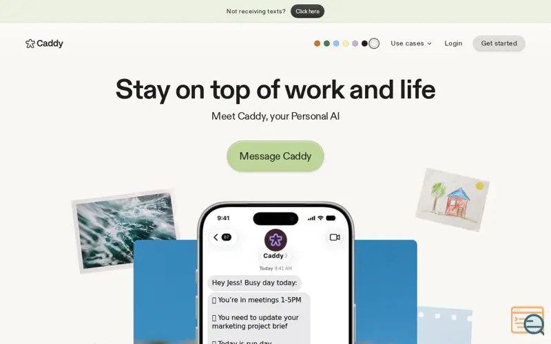 Screenshot of Caddy, a launch using Browserbase
