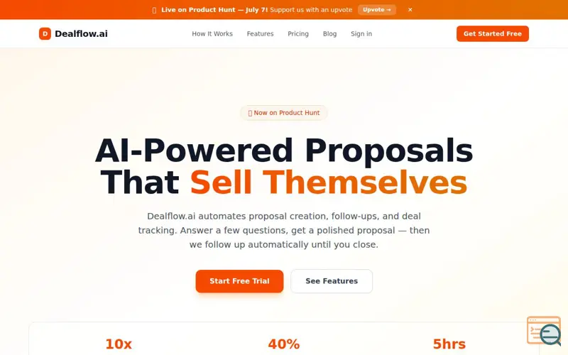 Screenshot of Dealflow.ai