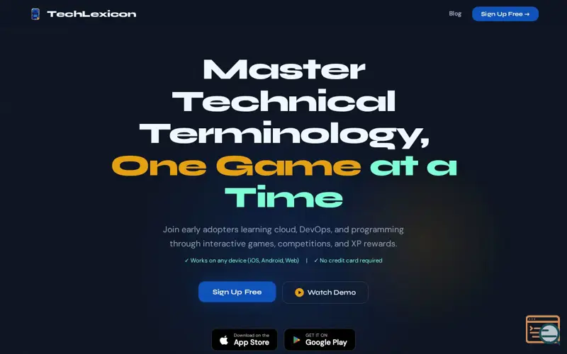 Screenshot of TechLexicon
