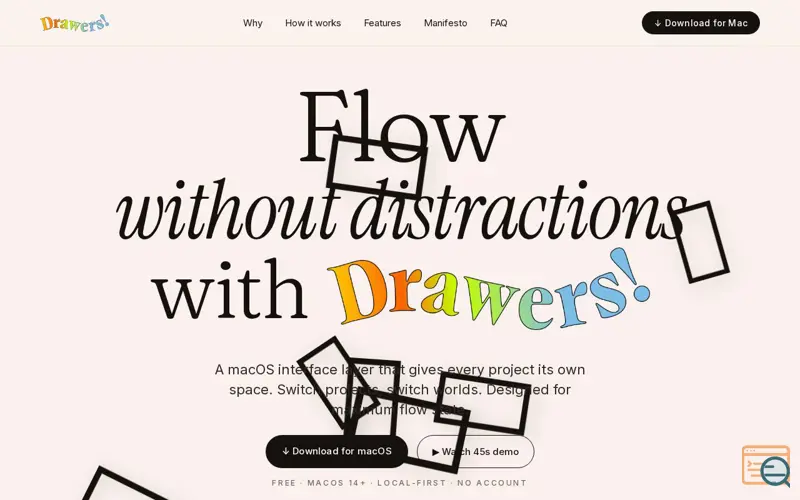 Screenshot of Drawers