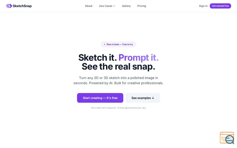 Screenshot of SketchSnap