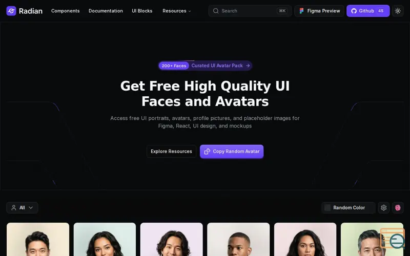 Screenshot of Radianui