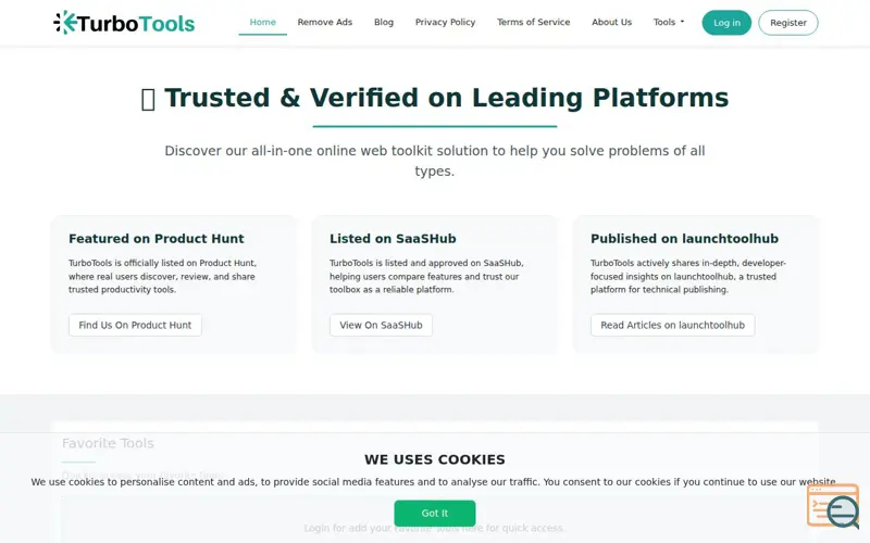 Screenshot of TurboTools