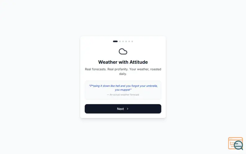 Screenshot of weatherwithattitude