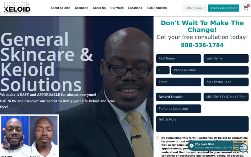 Screenshot of Doctor Keloid, a launch using Microsoft 365 DNS