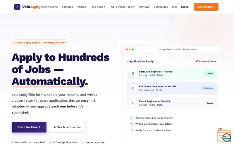 Screenshot of VeloApply