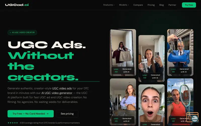Screenshot of ugcad.ai