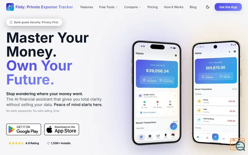 Screenshot of Finly: Private Expense Tracker