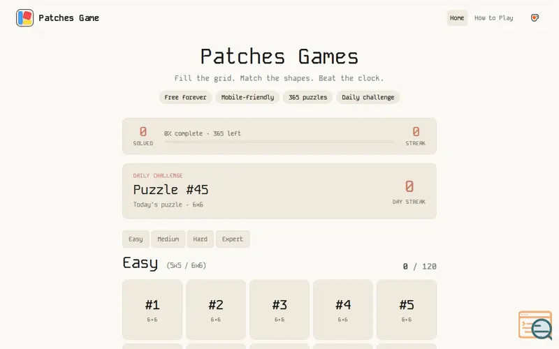Screenshot of Patches Game