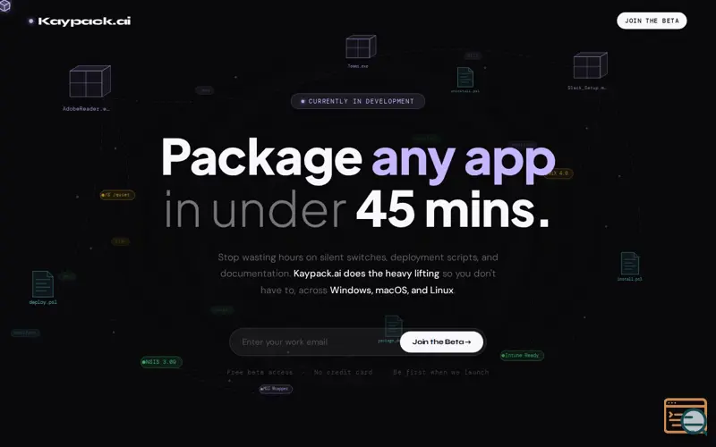 Screenshot of Kaypack.ai