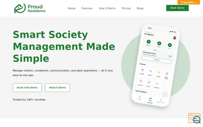 Screenshot of Proud Residence