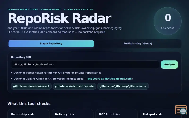 Screenshot of RepoRisk Radar