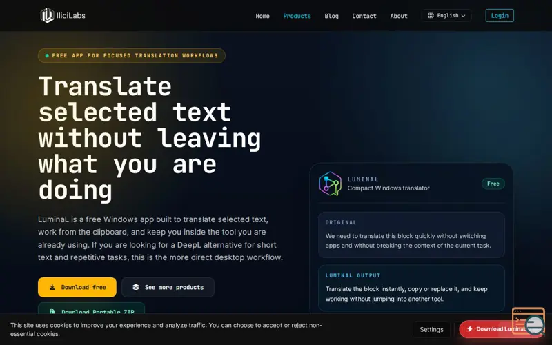 Screenshot of LuminaL