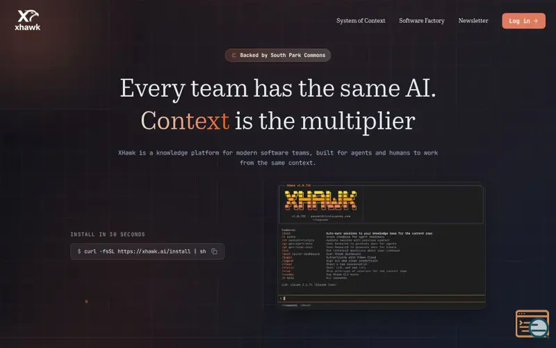 Screenshot of XHawk, a launch using Rippling