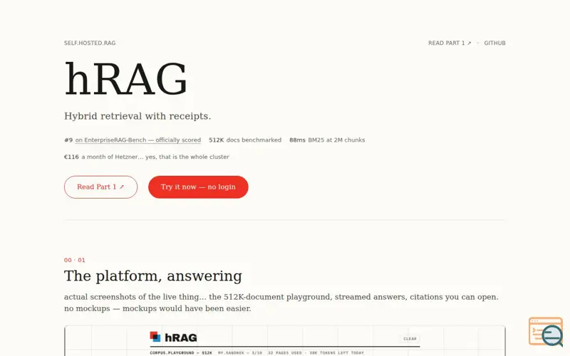 Screenshot of HRAG