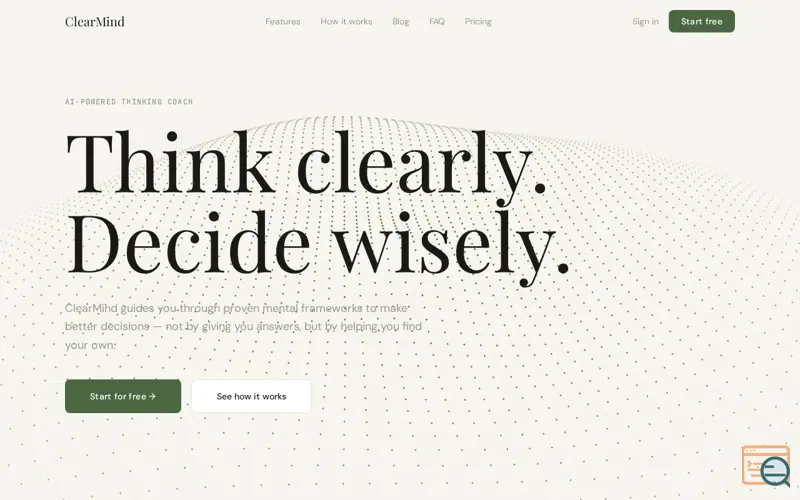 Screenshot of ClearMind